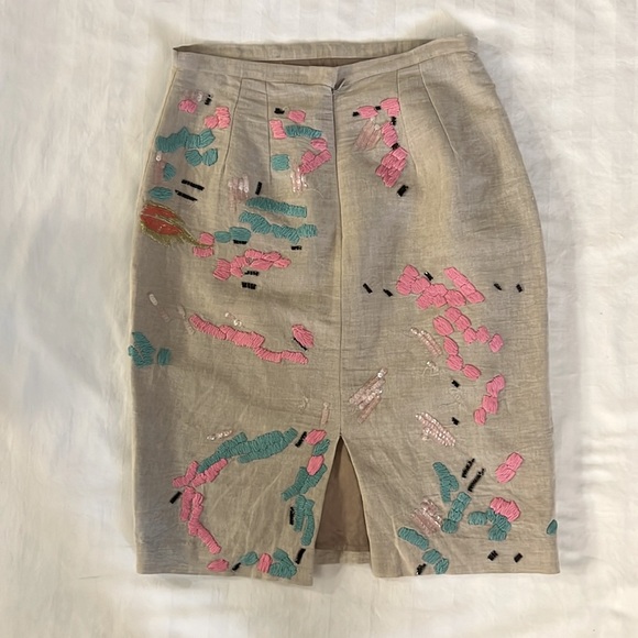 Tracy Reese x Anthropologie Albury Texted Pencil Skirt - Picture 4 of 5